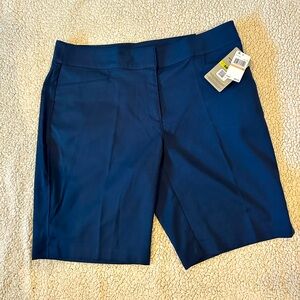 Women's PGA Tour Stretch Waistband Golf Navy Blue Shorts UPF 50 NWT Size 12